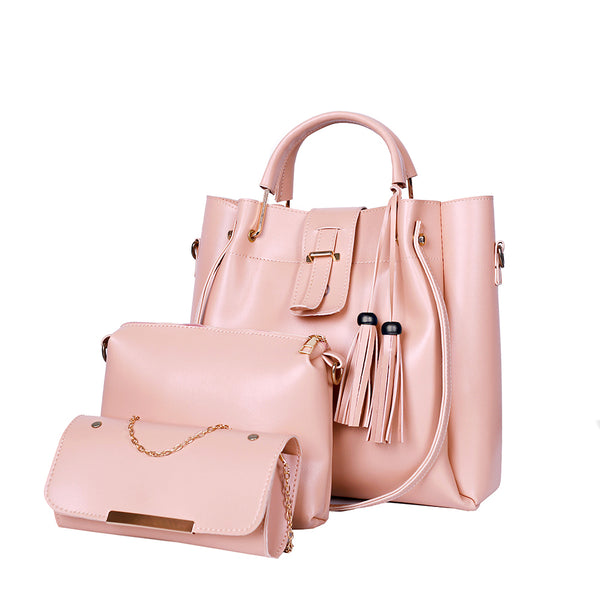 ALPHA PINK 3 PCS HANDBAG